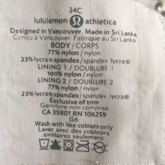 NWOT lululemon Like Nothing Bra 32C White ✨ - Picture 4 of 4